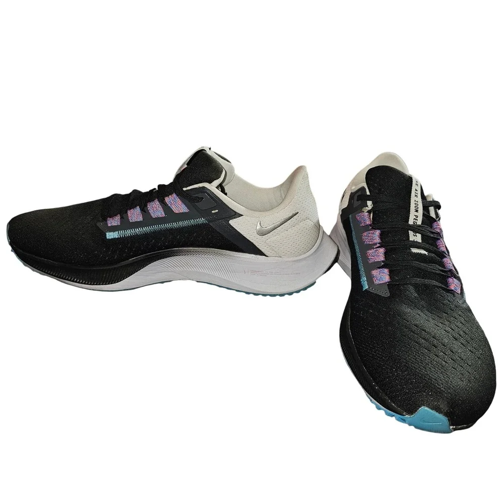 Nike Air Zoom Pegasus Black White Running Shoes Sneakers Mens 10.5 Athleisure - Picture 4 of 8